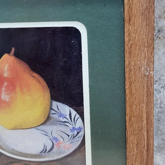 Framed Print Pear On A Plate Oil On Canvas by American Artist Joseph Stella 1925 - Picture 9 of 13